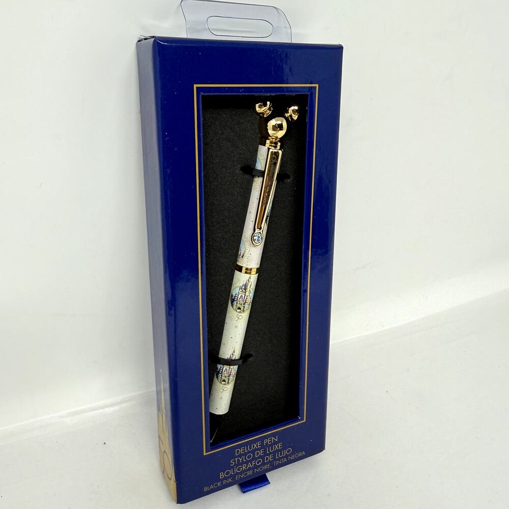 Walt Disney World 50TH Anniversary Mickey Ears Deluxe Pen Collect Castle NEW